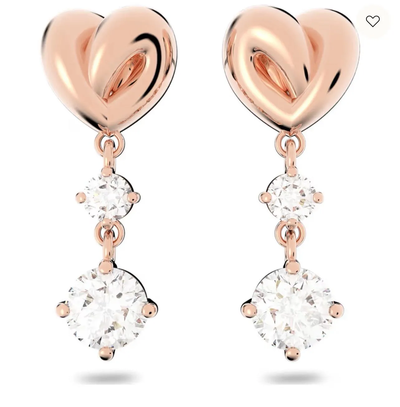 Pendientes colgantes con forma de corazón 