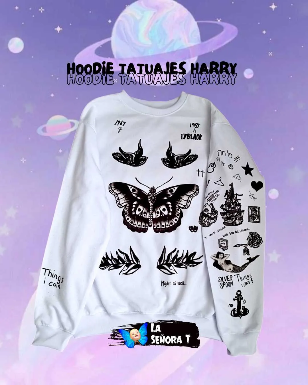 Hoodie Tatuajes Harry 