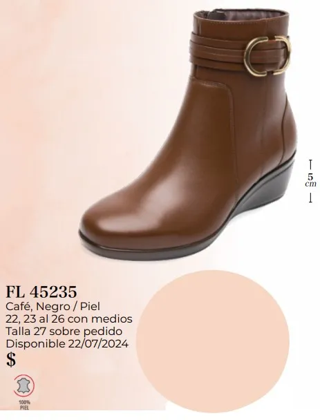 botin flexi dama cafe FL45235 (22-26)