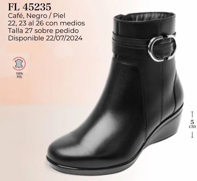 botin flexi dama negro FL45235 (22-26)