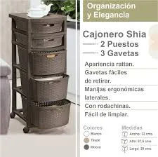 cajonero shia rimax 5 gavetas mocca