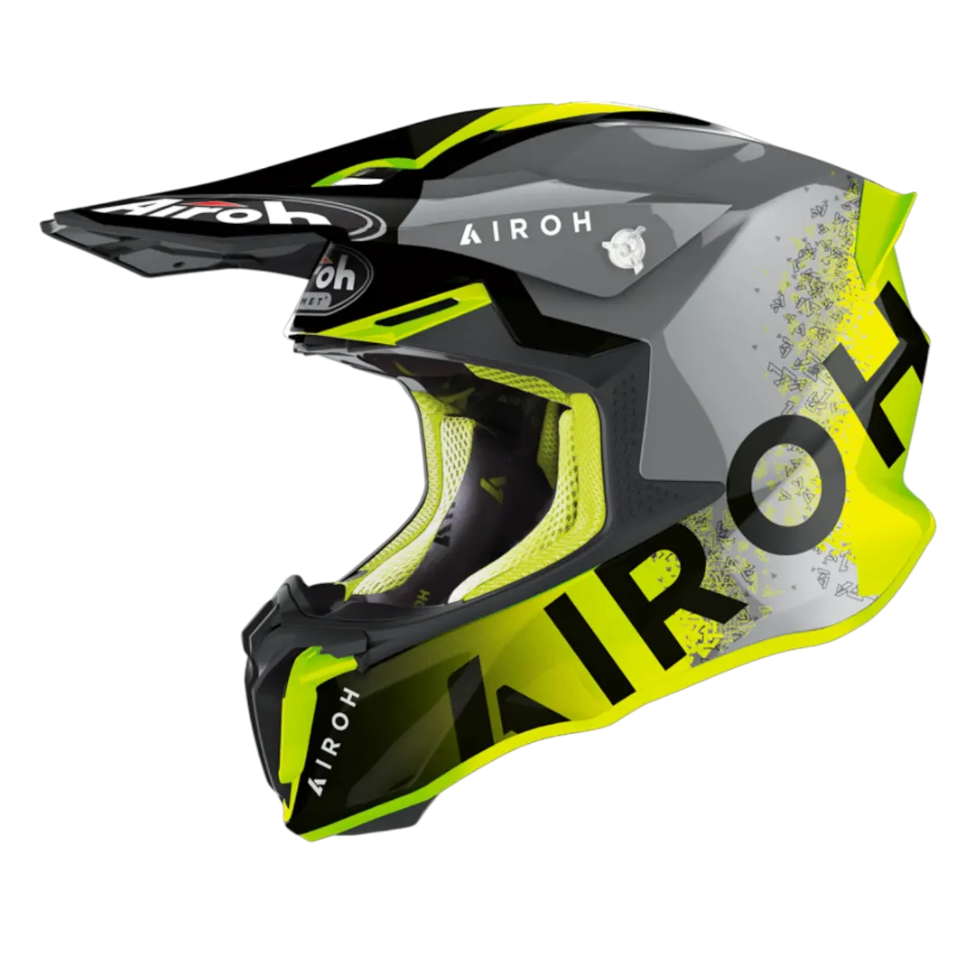 CASCO CROSS/ENDURO AIROH TWIST 2.0 BIT YELLOW GLOSS