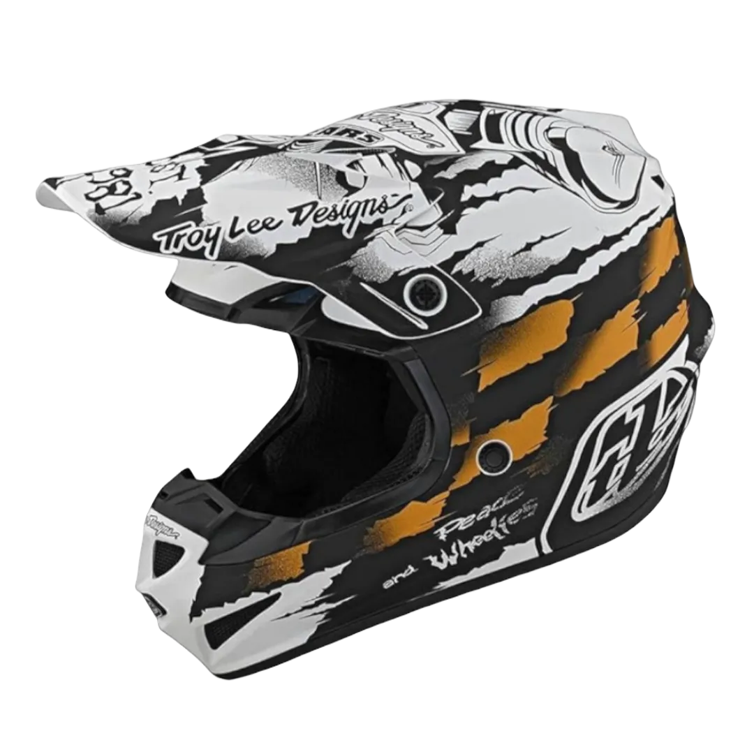 CASCO CROSS/ENDURO TLD SE4 STRIKE WHITE BLACK