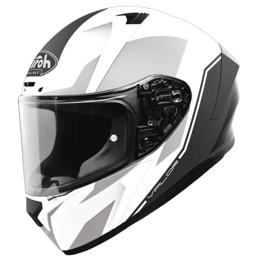 CASCO INTEGRAL AIROH VALOR WINGS WHITE MATT