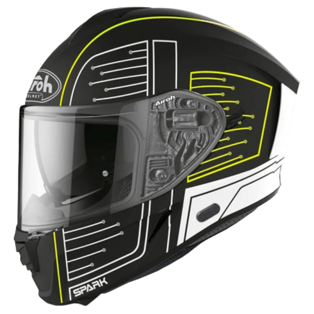 CASCO INTEGRAL AIROH SPARK CYRCUIT BLACK MATT