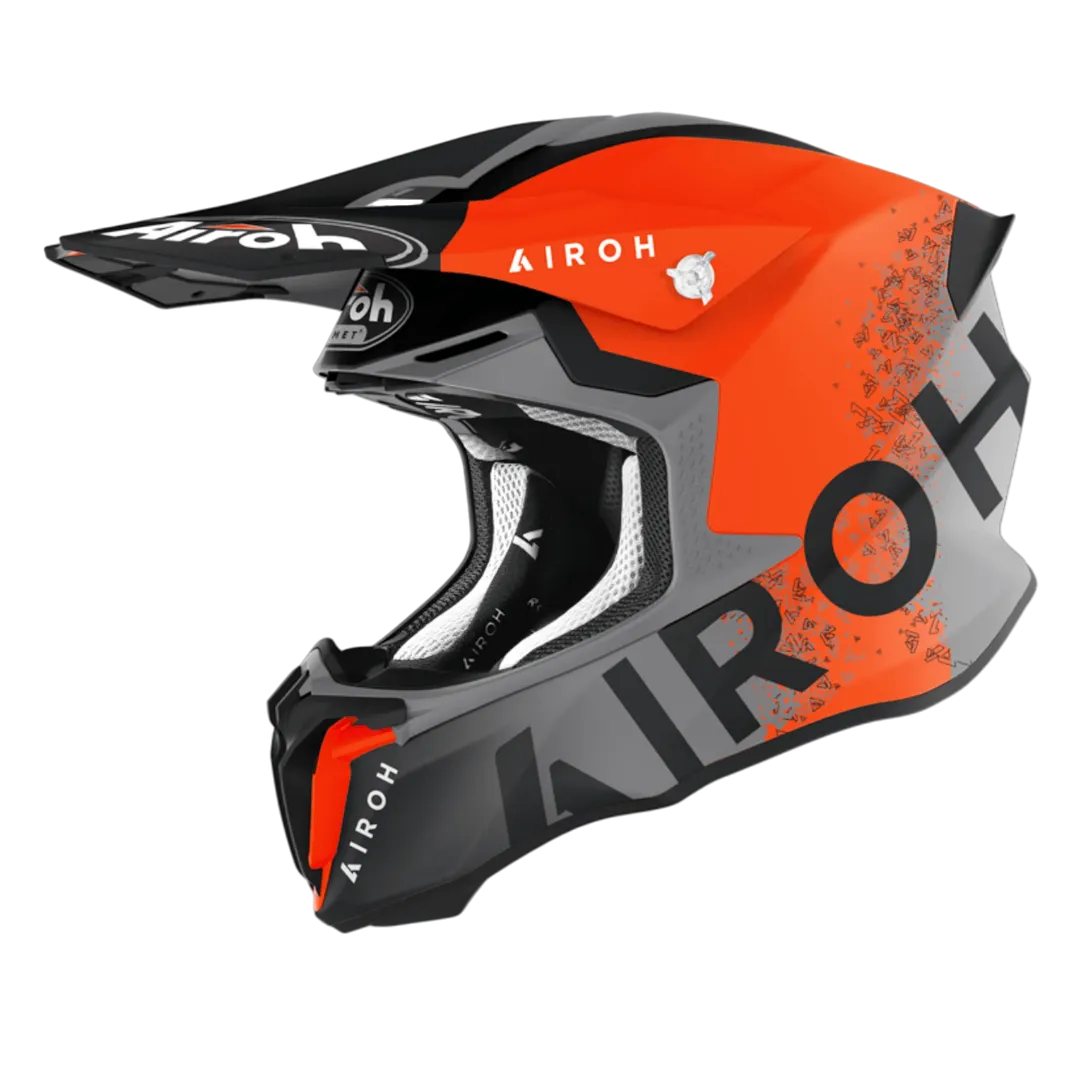 CASCO CROSS/ENDURO AIROH TWIST 2.0 BIT ORANGE MATT