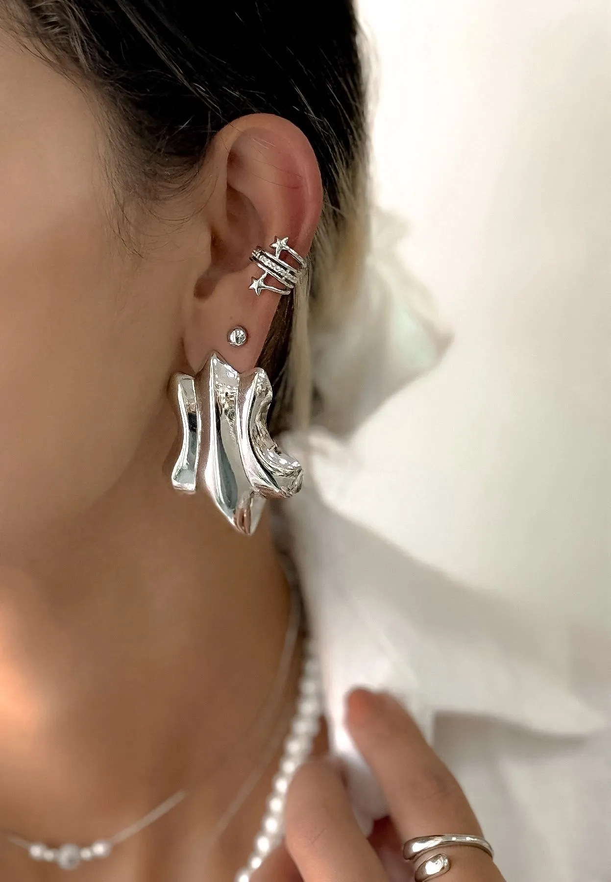 Ágatha Maxi Aretes Silver