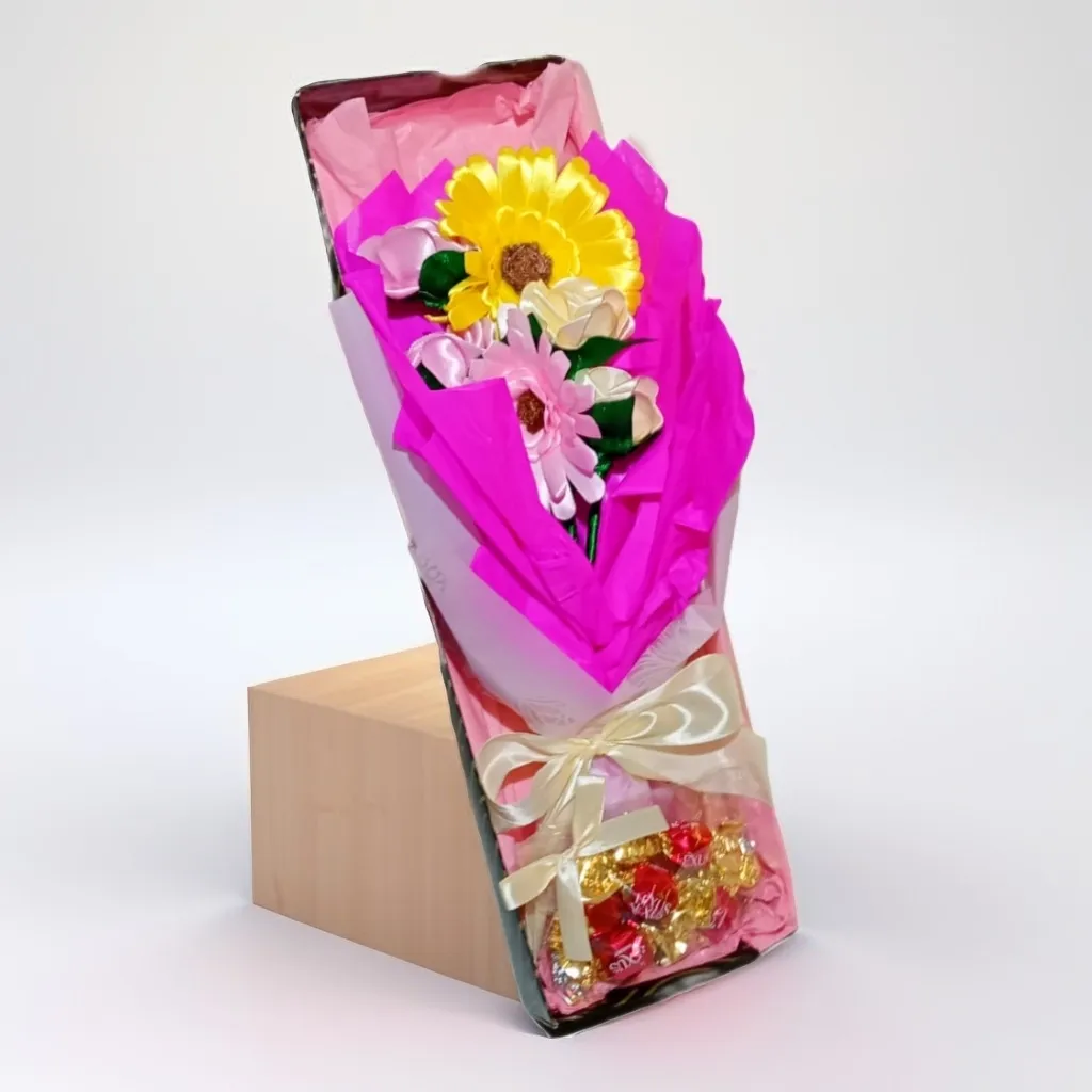 caja floral Gerberas y rosas Simpatia 