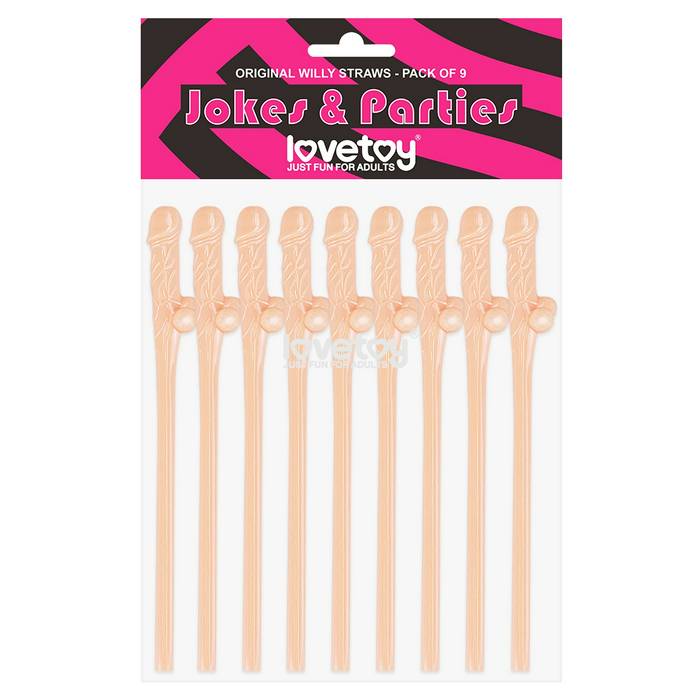 PACK CON 9 BOMBILLAS COLORES EN FORMA DE PENE O VULVA. LOVETOY