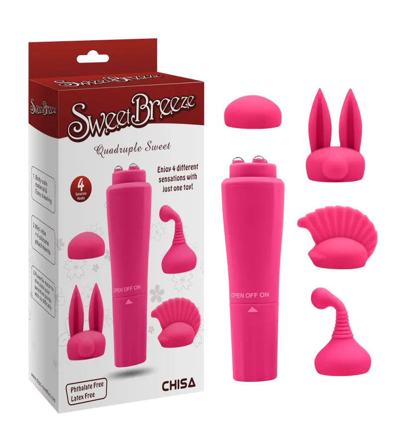 VIBRADOR SWEET BREEZE CON 4 ESTIMULADORES CN-100652166 PINK