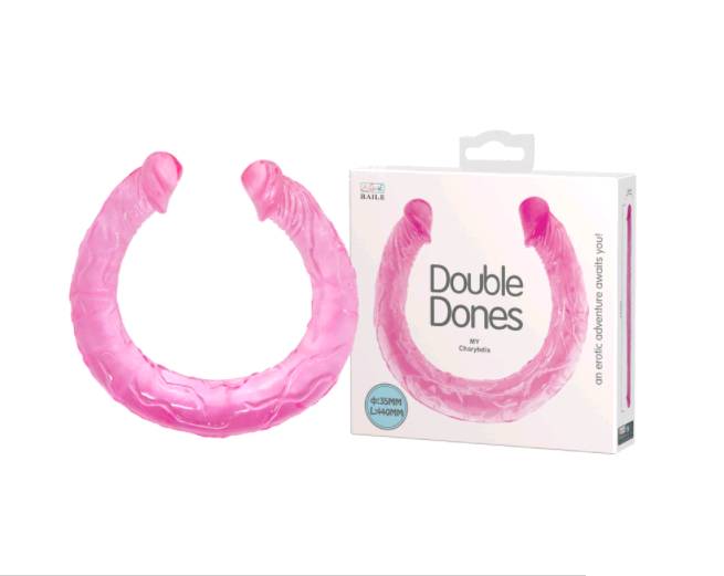 DILDO DOBLE CABEZA FLEXIBLE EN C. BAILE - BI-040015