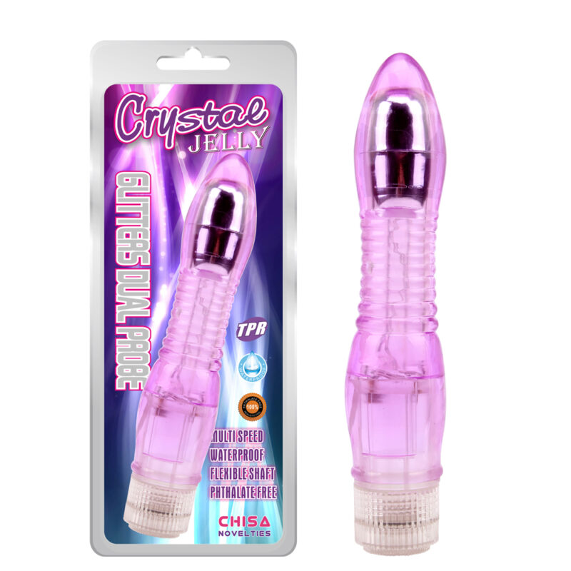 DILDO VIBRADOR GLITTEAS CRYSTALJELLY CN-131848263