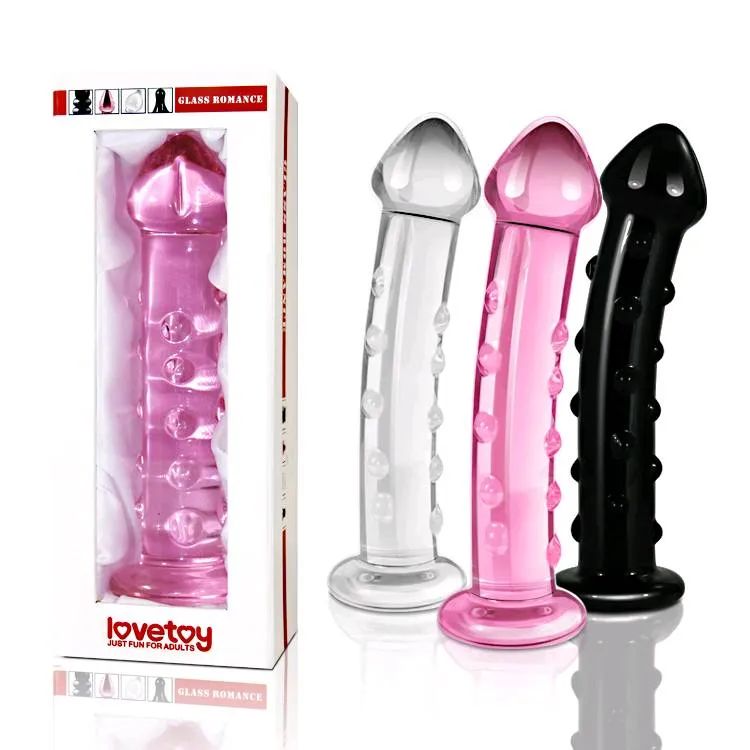 DILDO 7,5" DE VIDRIO TRANSPARENTE LOVETOY - GS04C