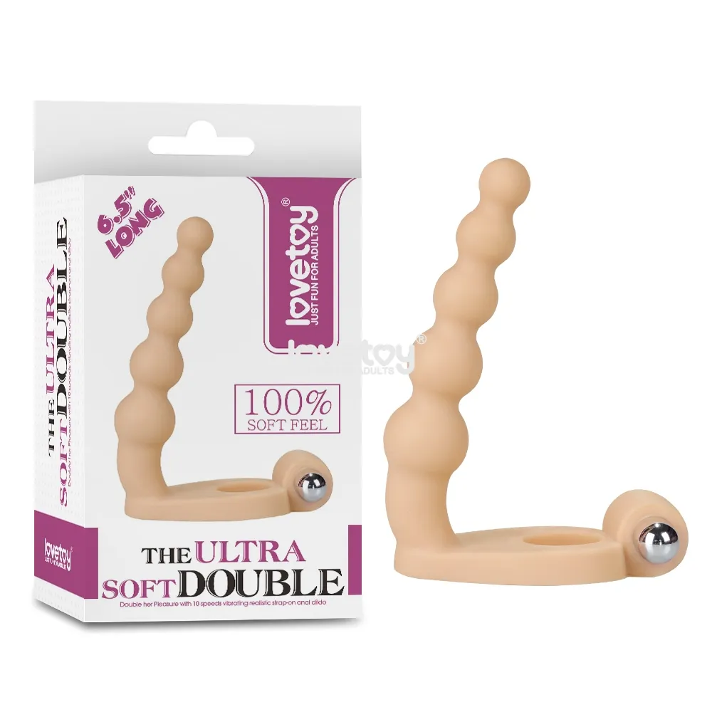  ANILLO PARA PENE CON DILDO ULTRASOFT DOUBLE LOVETOY LV320103