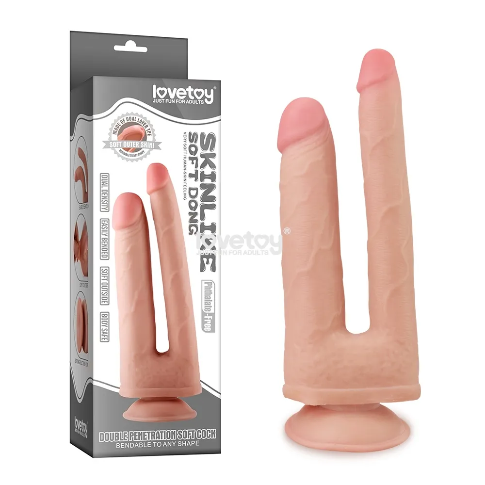  DILDO DOBLE 21.9 CM Y 25 CM LOVETOY LV313001