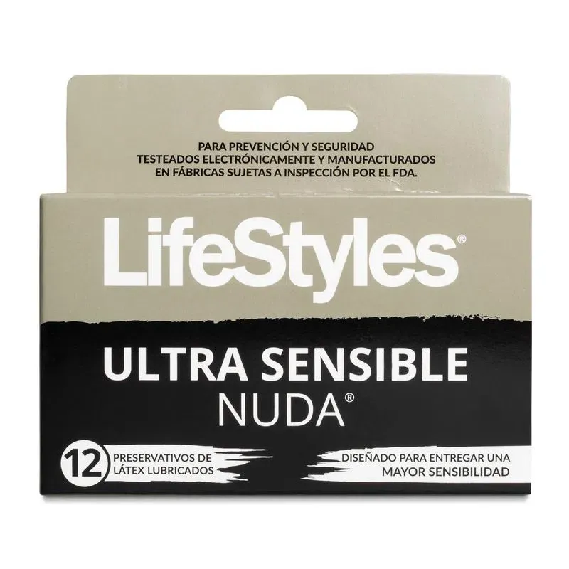 LIFESTYLES - CONDÓN LUBRICADO ULTRA SENSIBLE 12 PIEZAS (LATEX)