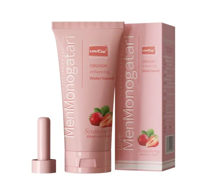 LUBRICANTE LOVE MEN MONOGOTARI STRAWBERRY 200 ML