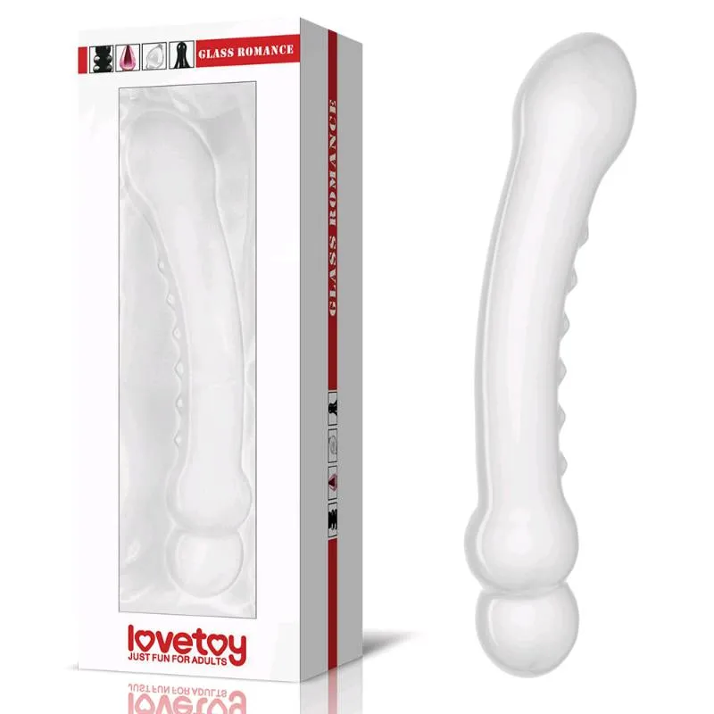 DILDO ROMANCE DE VIDRIO 7,3" TRANSPARENTE. LOVETOY - GS06C