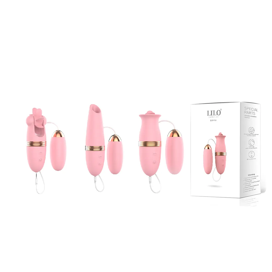 VIBRADOR CON HUEVO ROSADO LILO LL-A1912-A-B-C