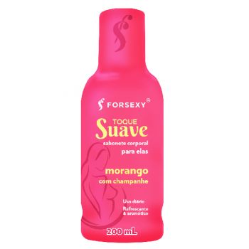 JABON INTIMO FRUTILLA CON CAMPAGNE TOQUE SUAVE 200 ML.