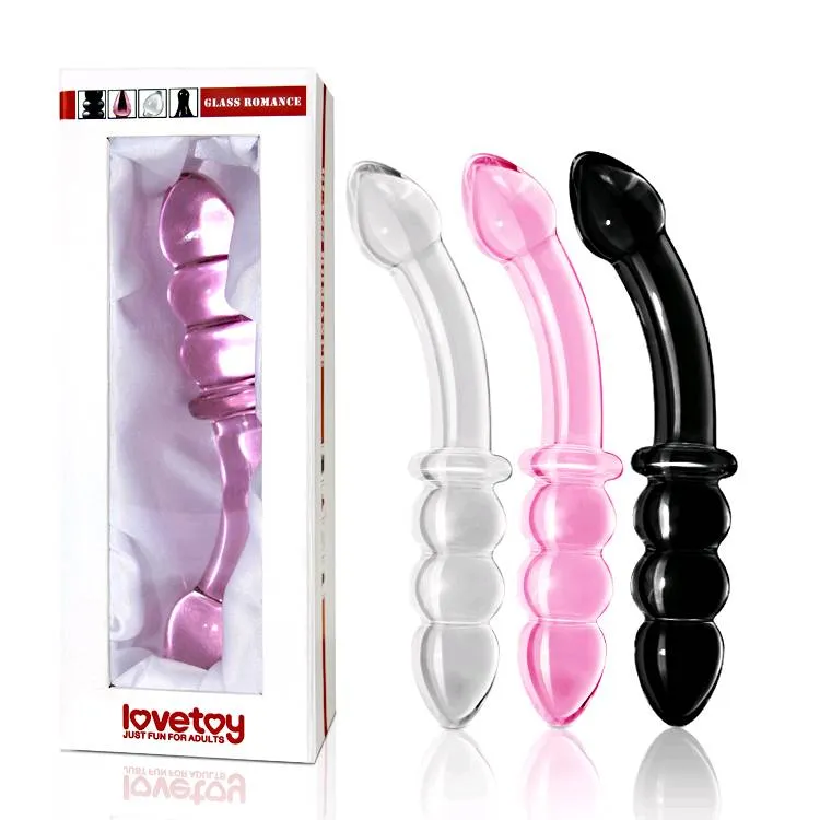 DILDO ROMANCE DE VIDRIO 7" TRANSPARENTE. LOVETOY - GS10C