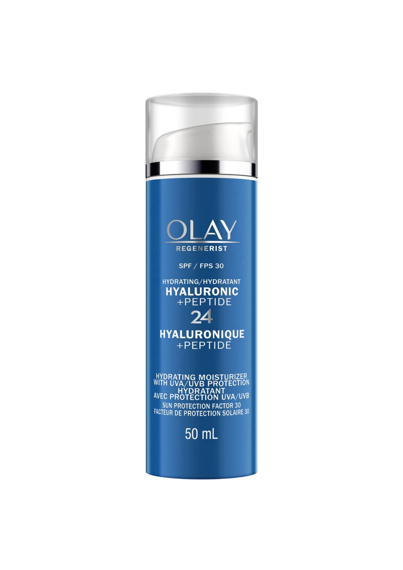 Olay Crema Facial con Ácido Hialurónico + Péptido 24