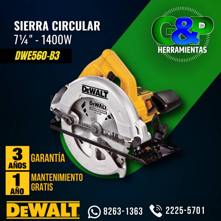 Sierra Circular 7-1/4 1400w Dewalt Dwe560