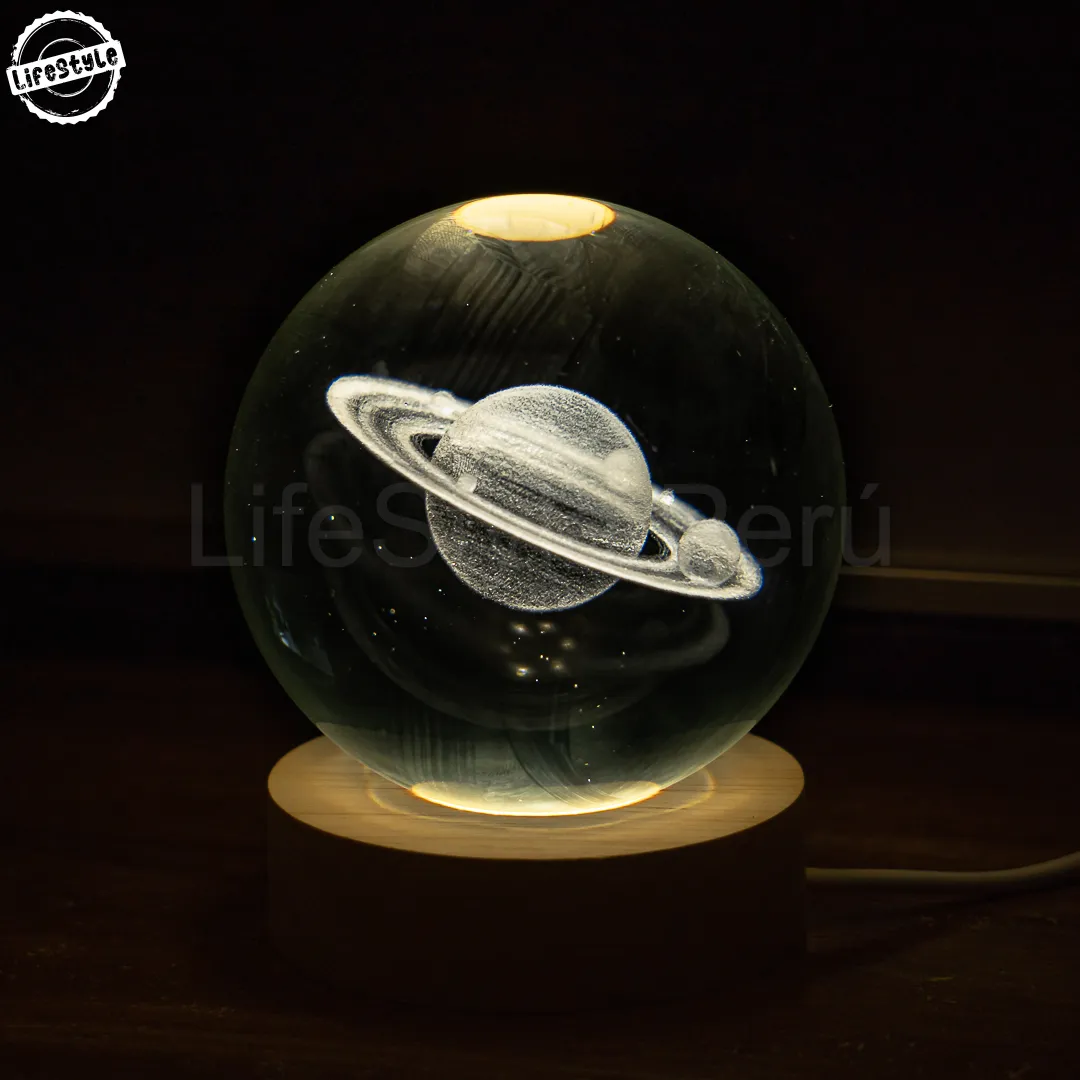 Lámpara Cristal Saturno