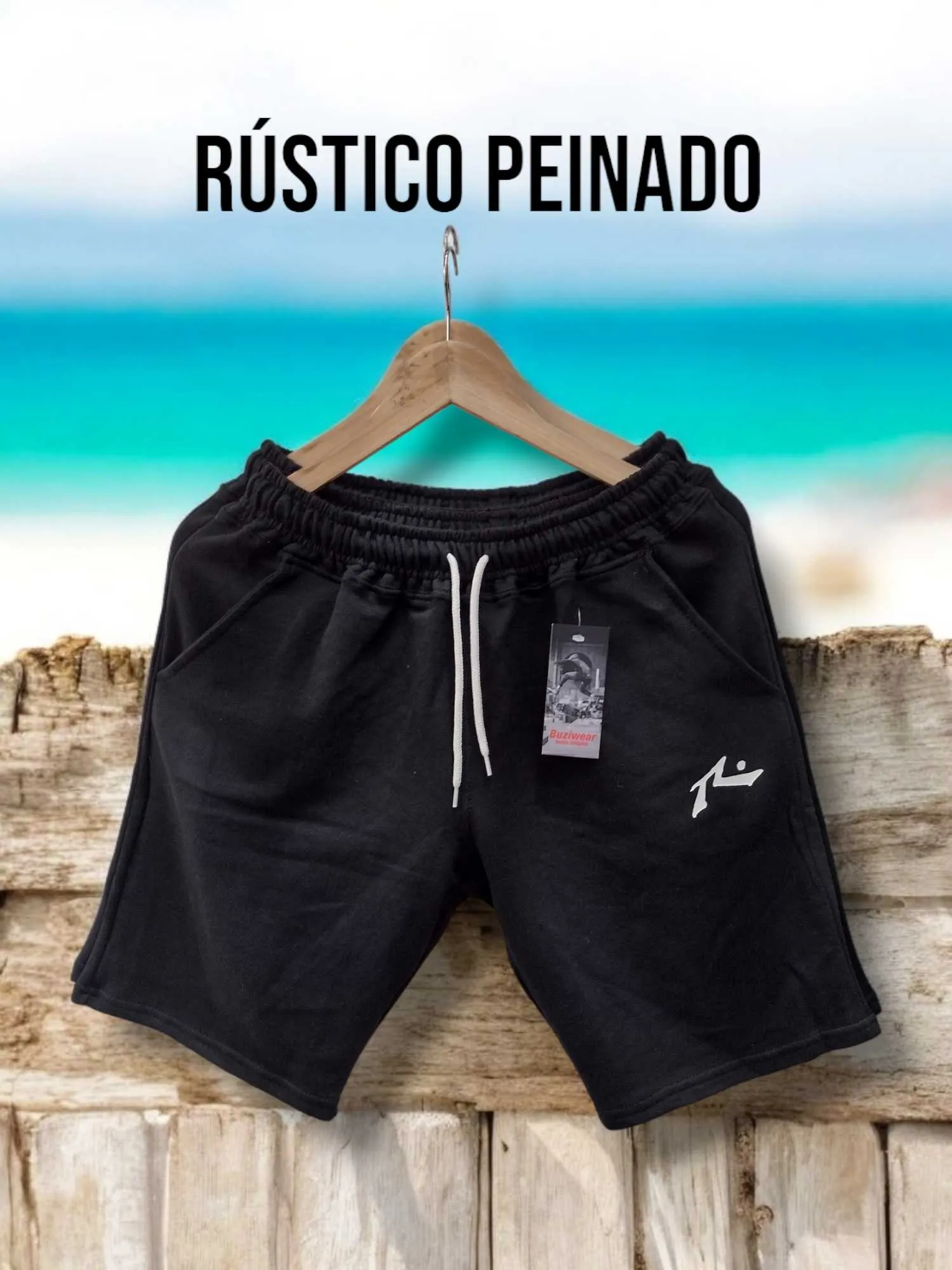 BERMUDAS RÚSTY EN RUSTICO PEINADO 