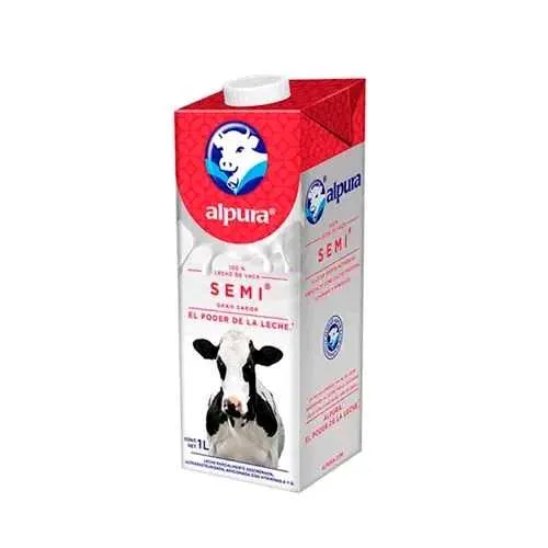 LECHE ALPURA SEMIDESCREMADA 1 L 