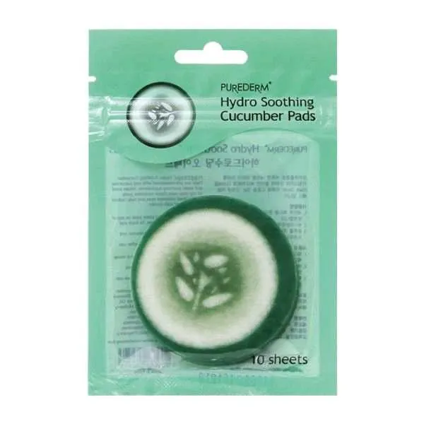 PUREDERM, Hydro Soothing Cucumber Pads (Zipper), 10pcs