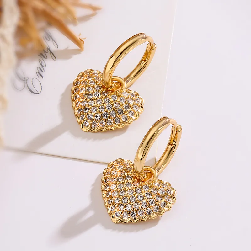 Pendientes de Corazones Brillantes