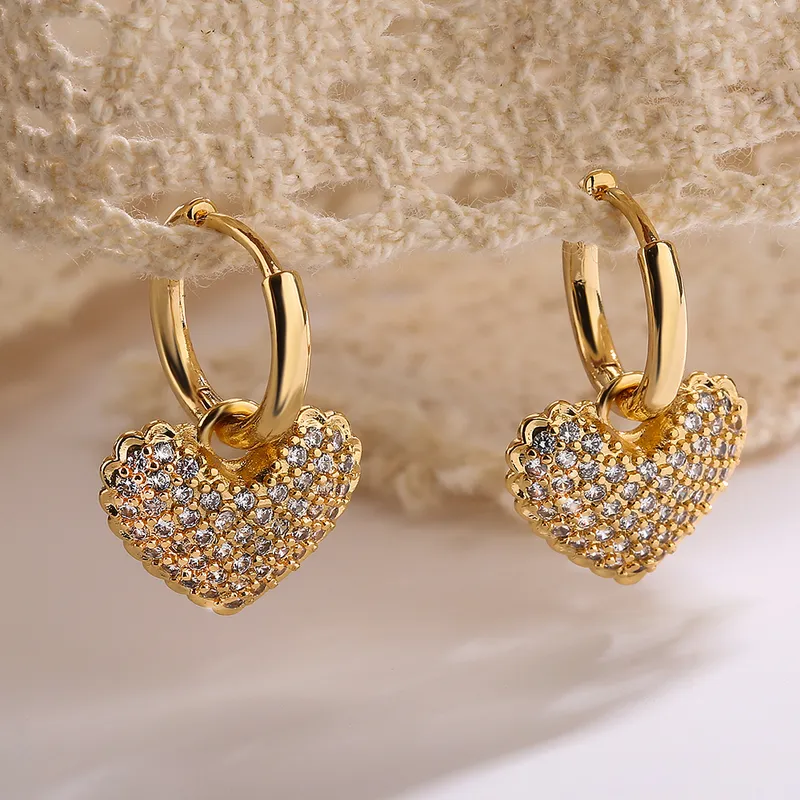 Pendientes de Corazones Brillantes