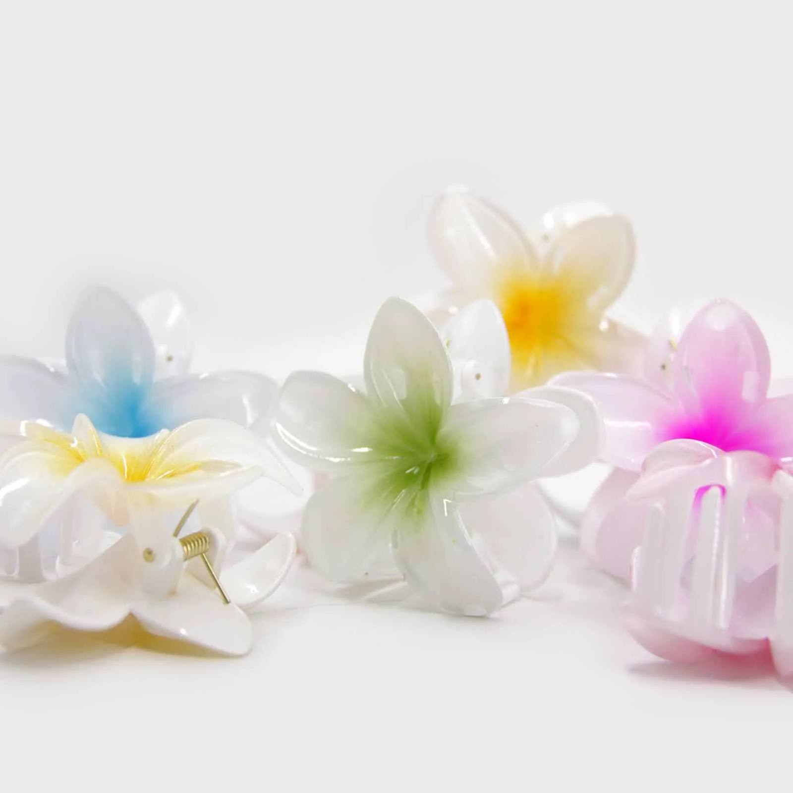 Hair clips Flor hawaiana 7,5 cm