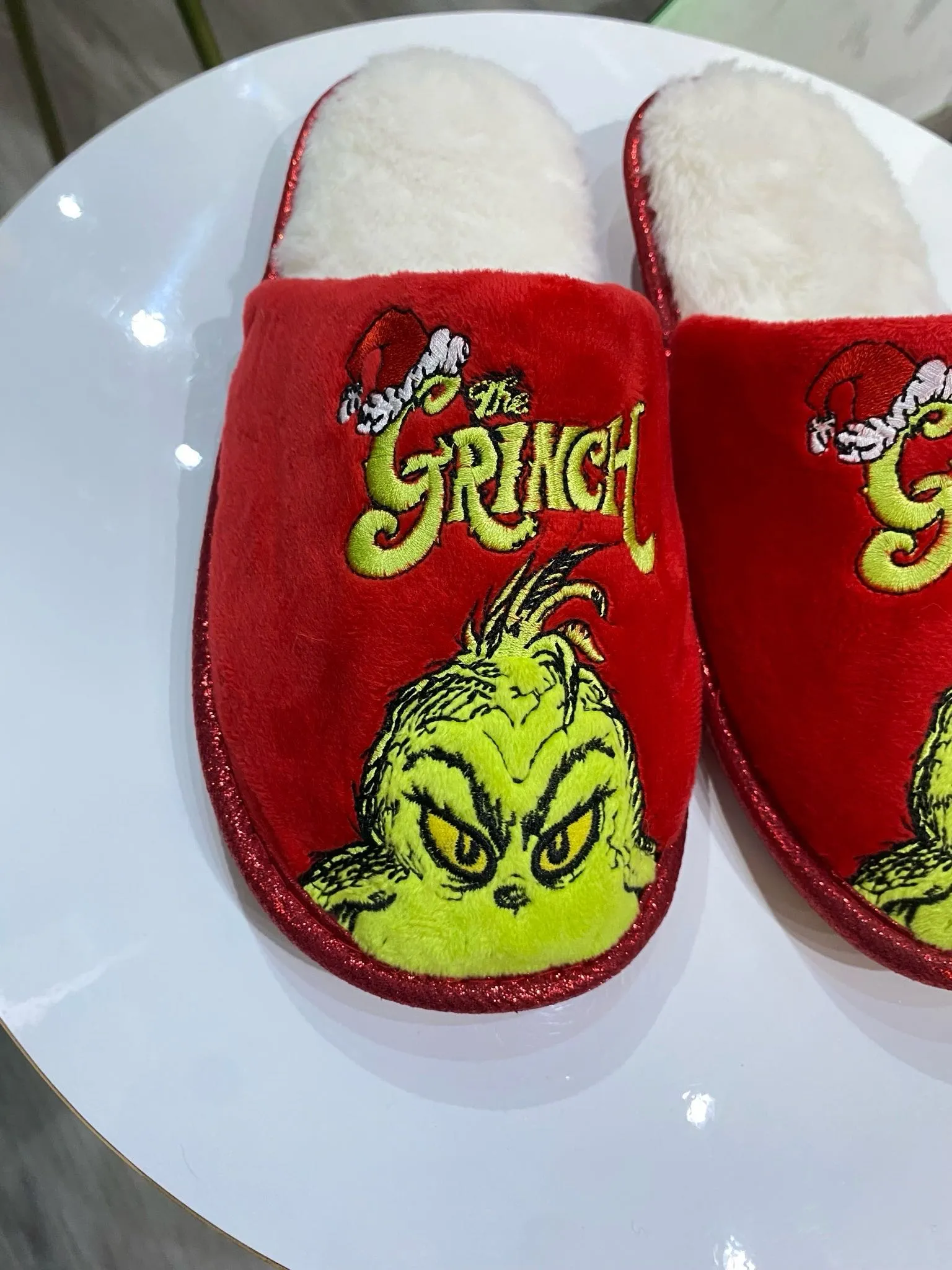 Pantuflas Navideñas Grinch 