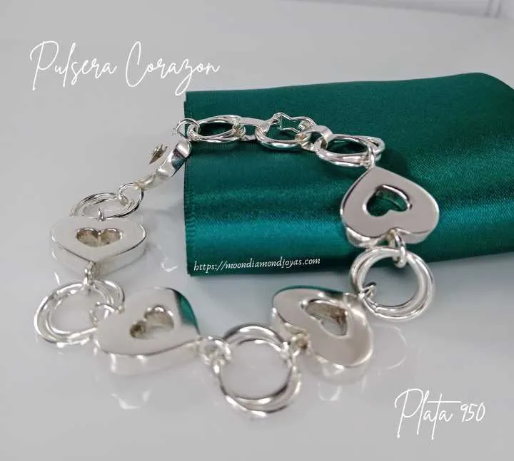 Pulsera Corazones 🍀💚✨