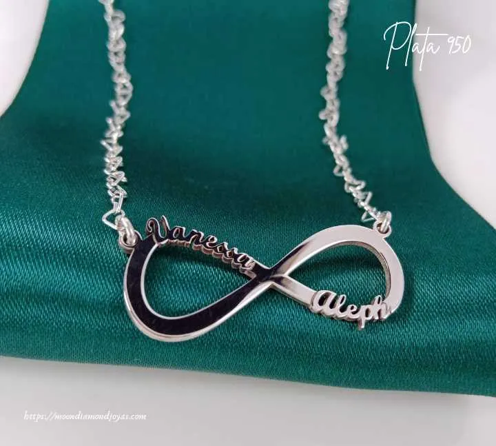 Collar Amor Infinito Personalizado Plata 950