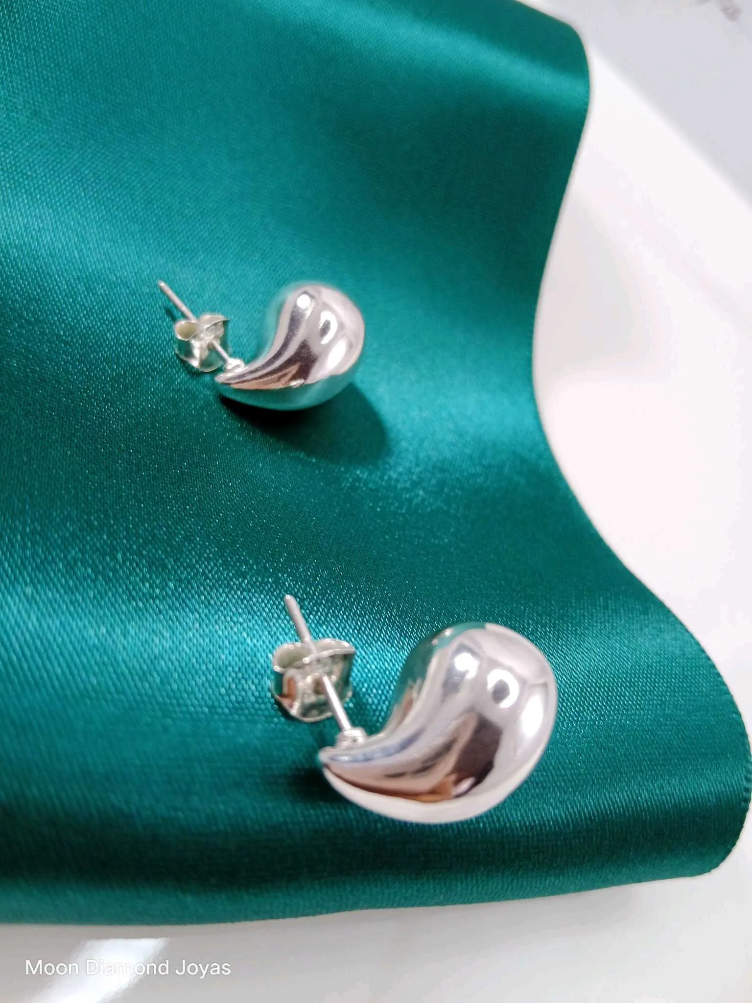 Aretes Gota Plata 950✨🍀💚