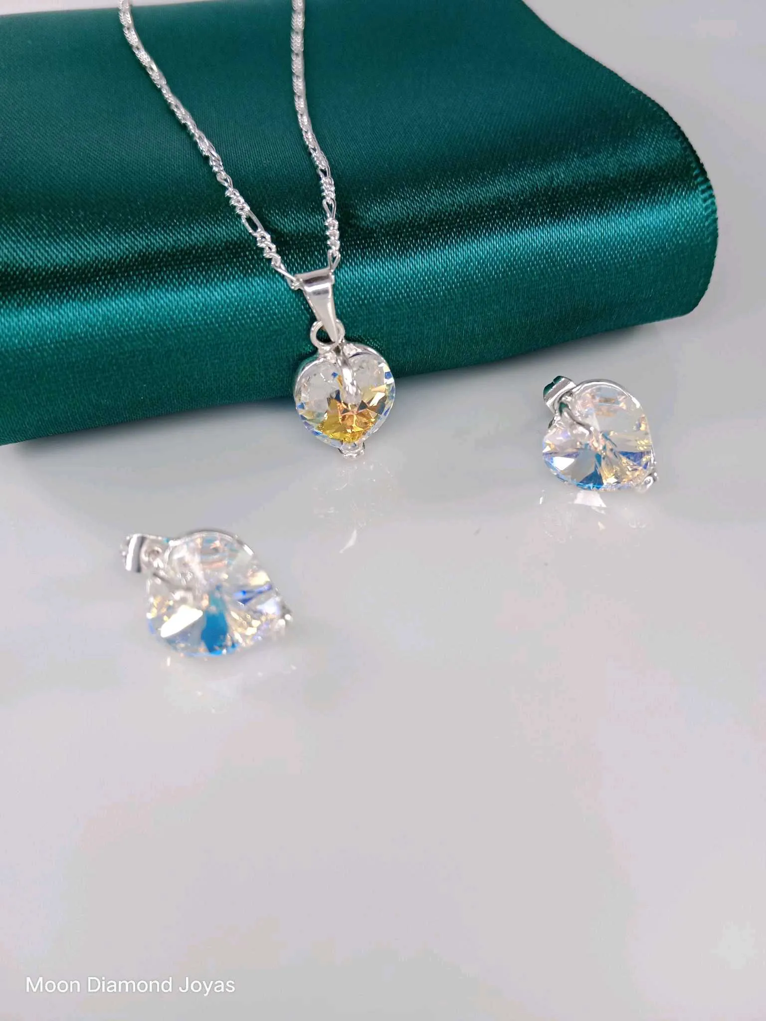 Corazón de Swarovski plata 950