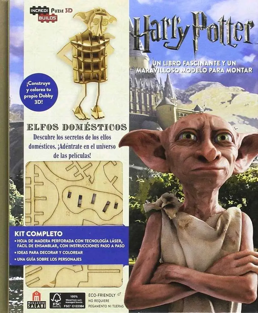 Elfos domésticos. Puzzle 3D con libro. Harry Potter 