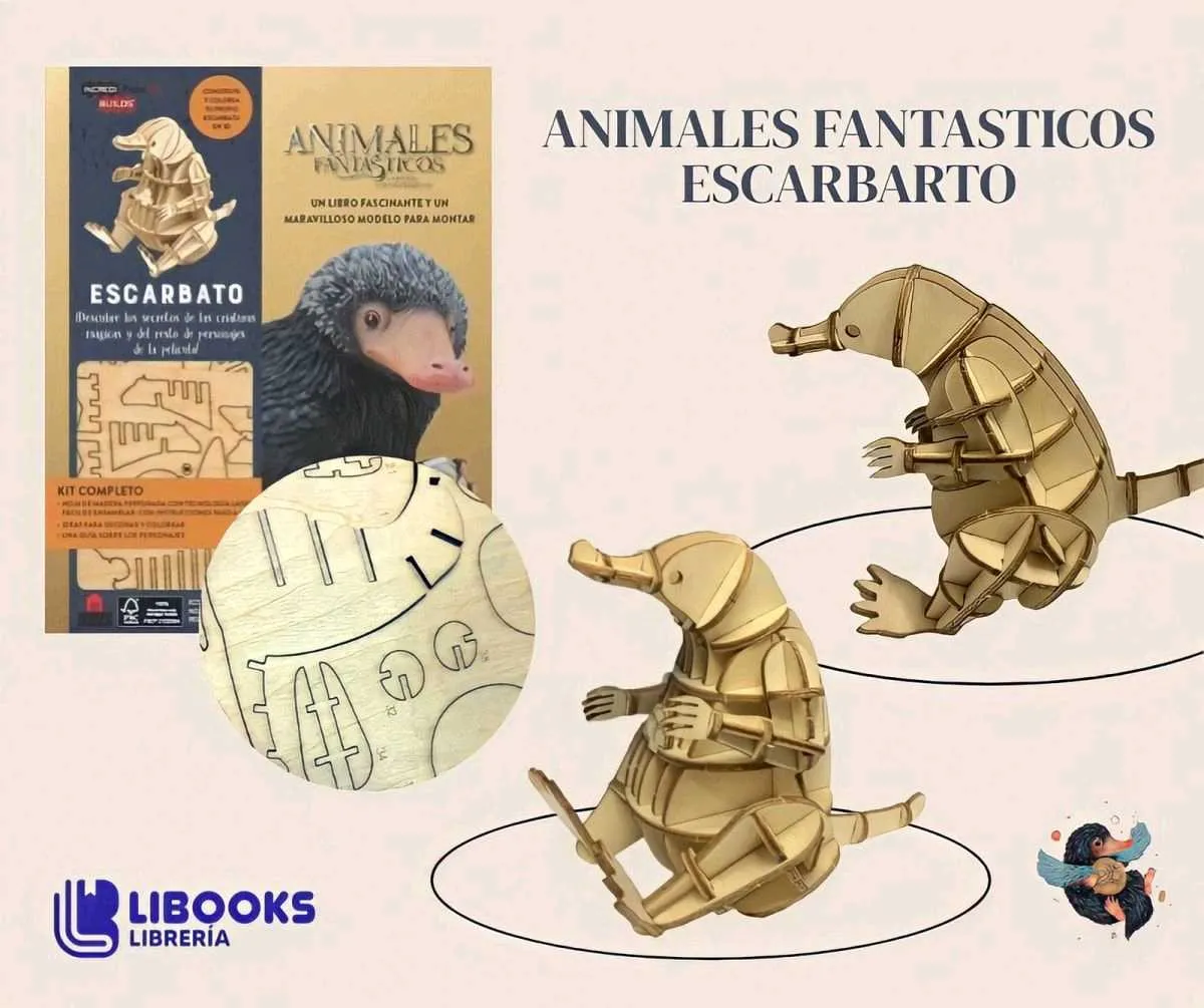 Escarbato. Puzzle 3D con libro. Aninales fantásticos