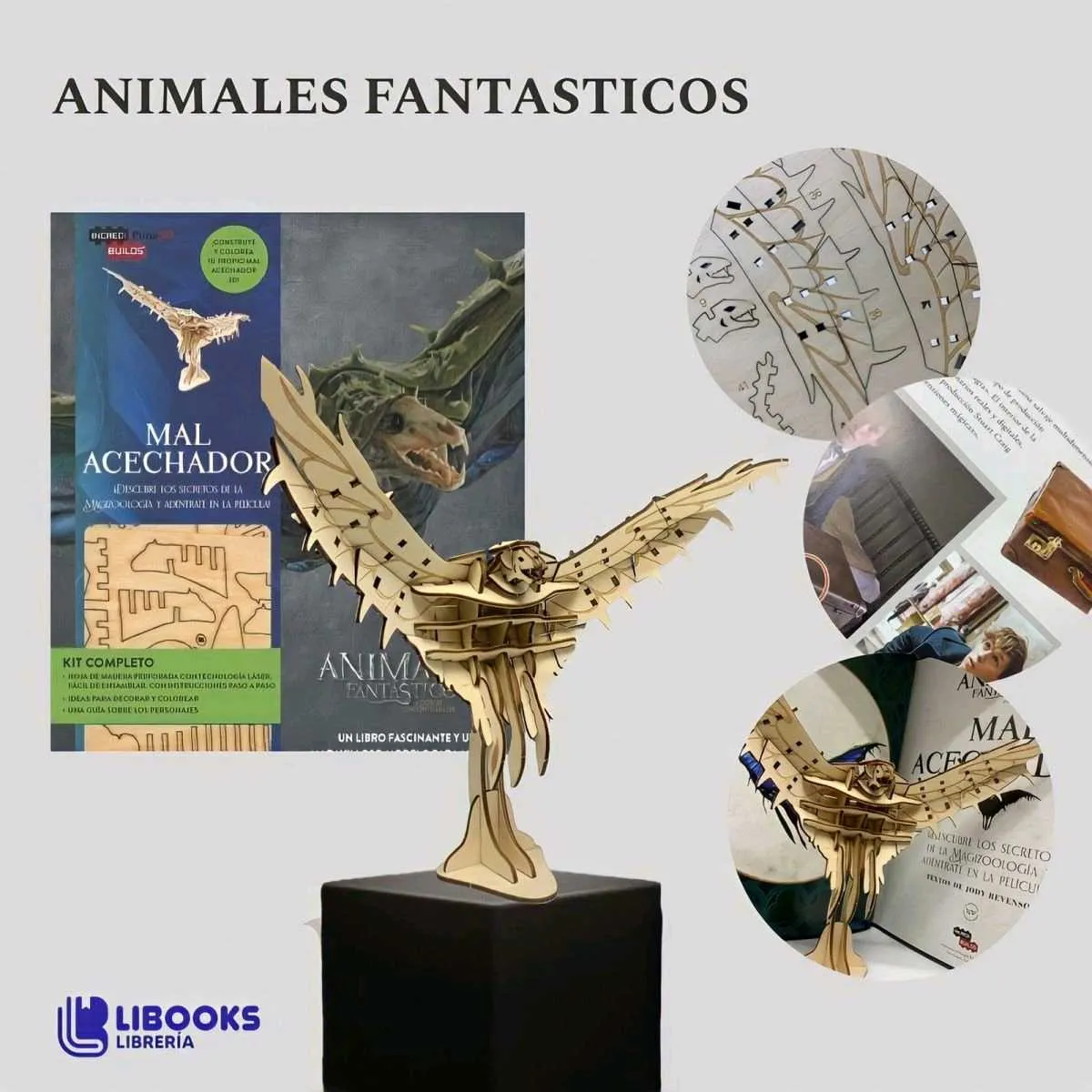 Mal acechador. Puzzle 3D con libro. Aninales fantásticos