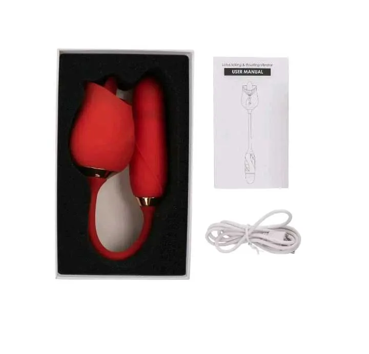 VIBRADOR DOBLE (Bala+ Vibrador lengua)