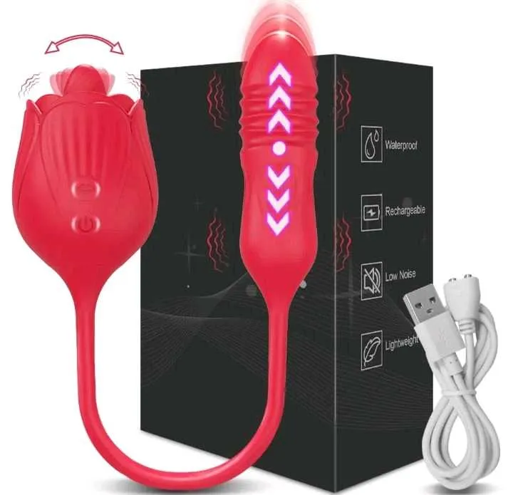 VIBRADOR DOBLE (Bala+ Vibrador lengua)