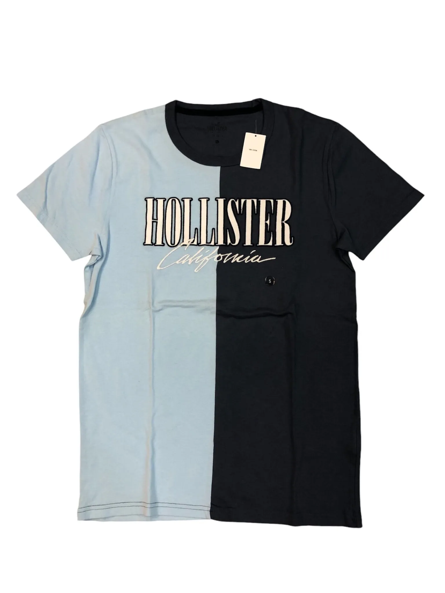 Camiseta Hollister Doble Color Talla S