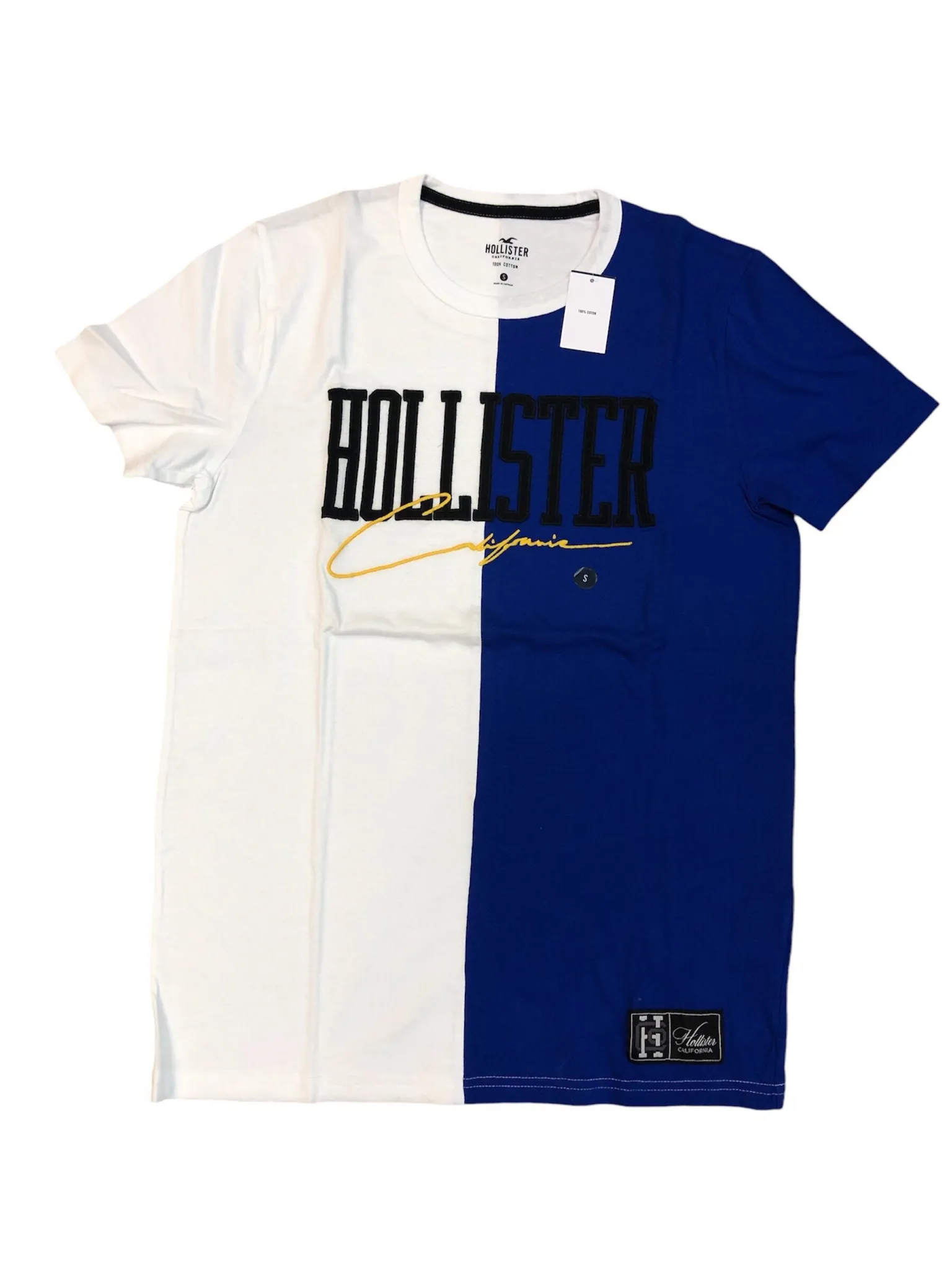 Camiseta Hollister Doble Color Talla S