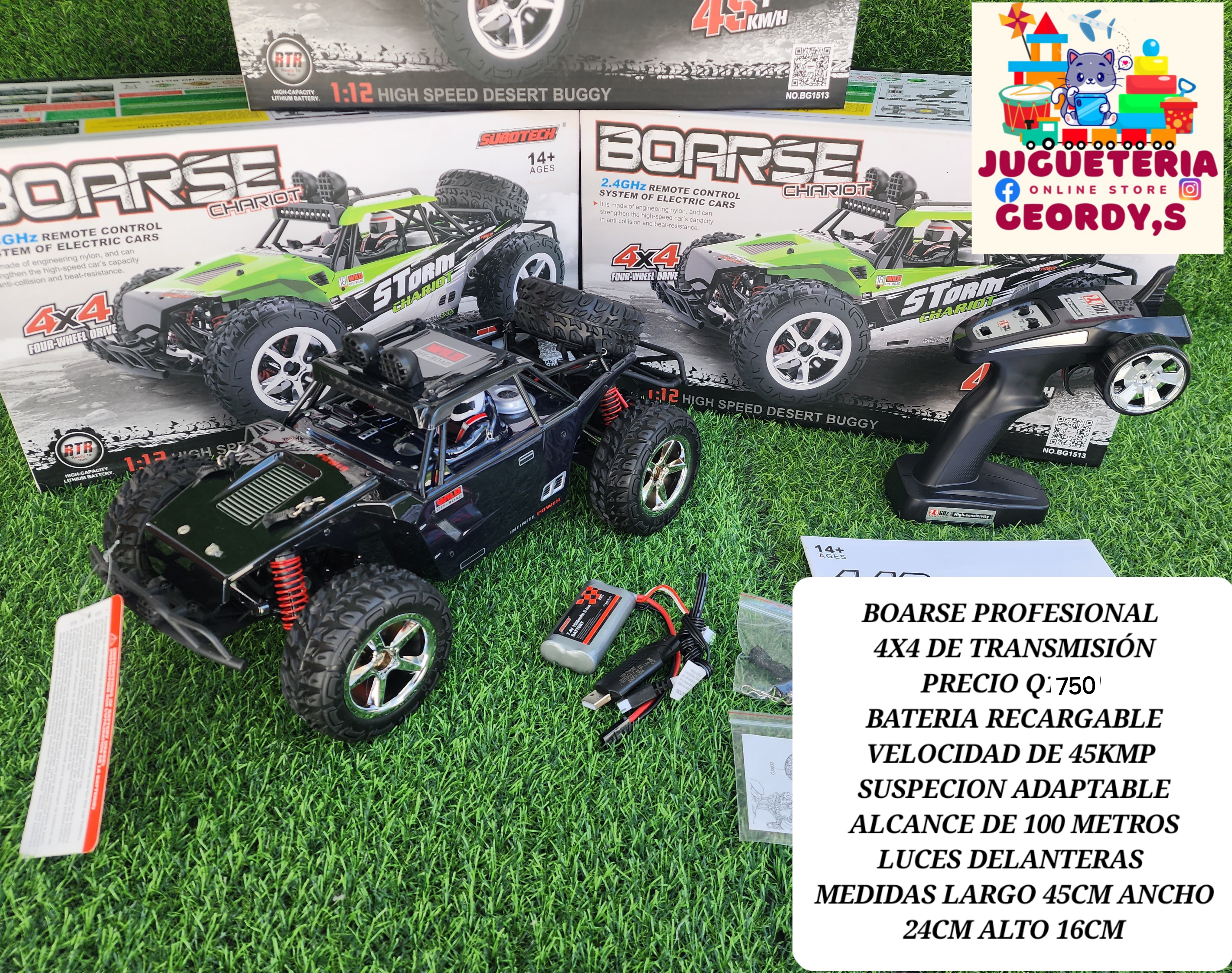 BOARSE PROFESIONAL 4X4 A CONTROL REMOTO 