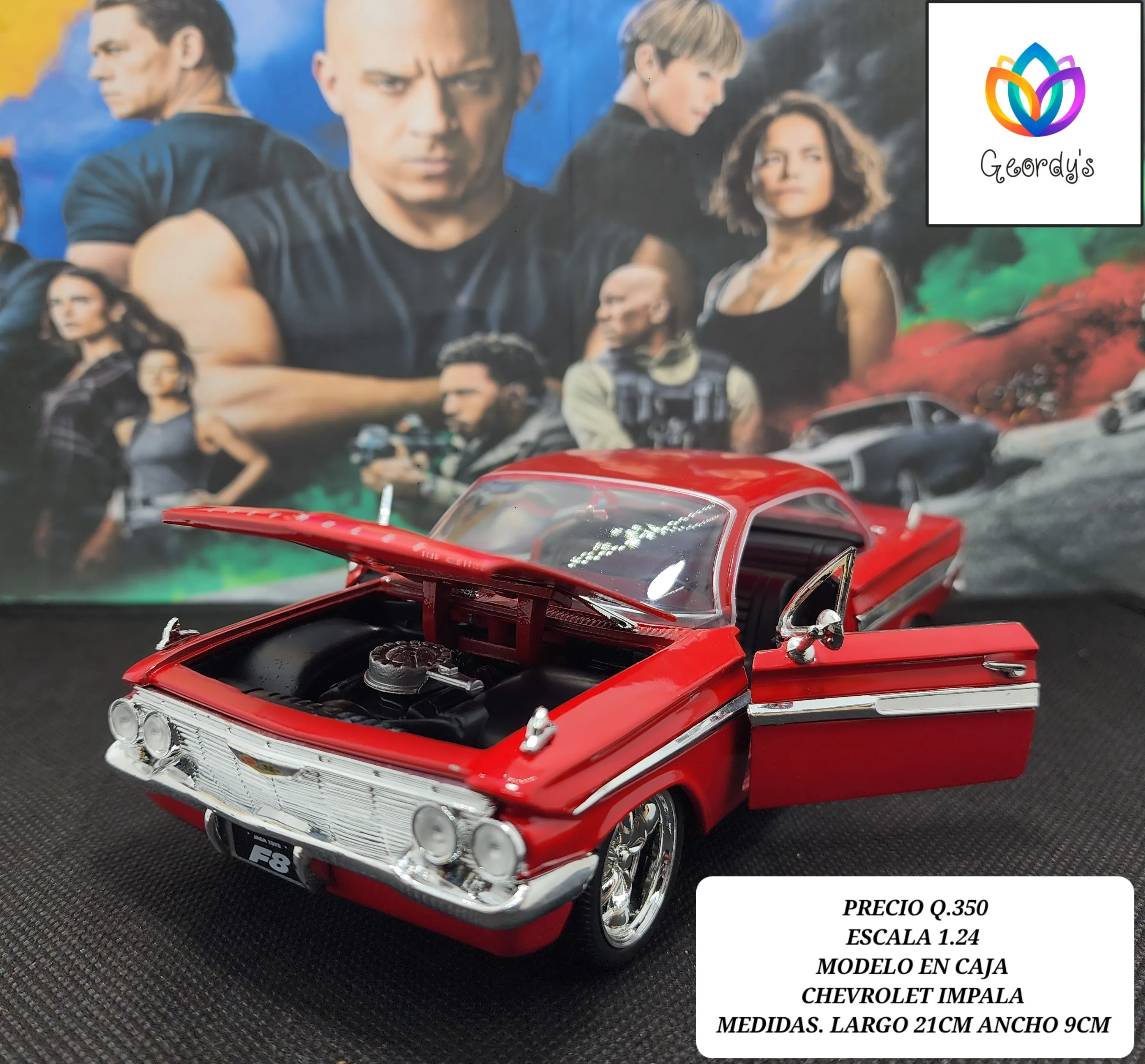 CHEVROLET IMPALA DOMINIC TORETTO Escala 1:24 Modelo en Caja