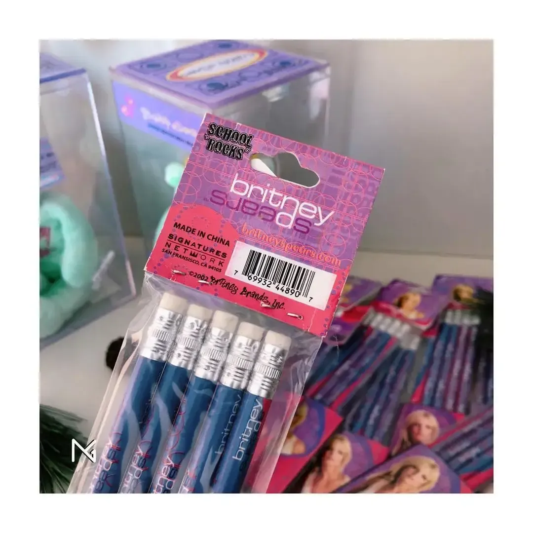 Set de 4 lápices oficiales 2,002 Britney Spears 