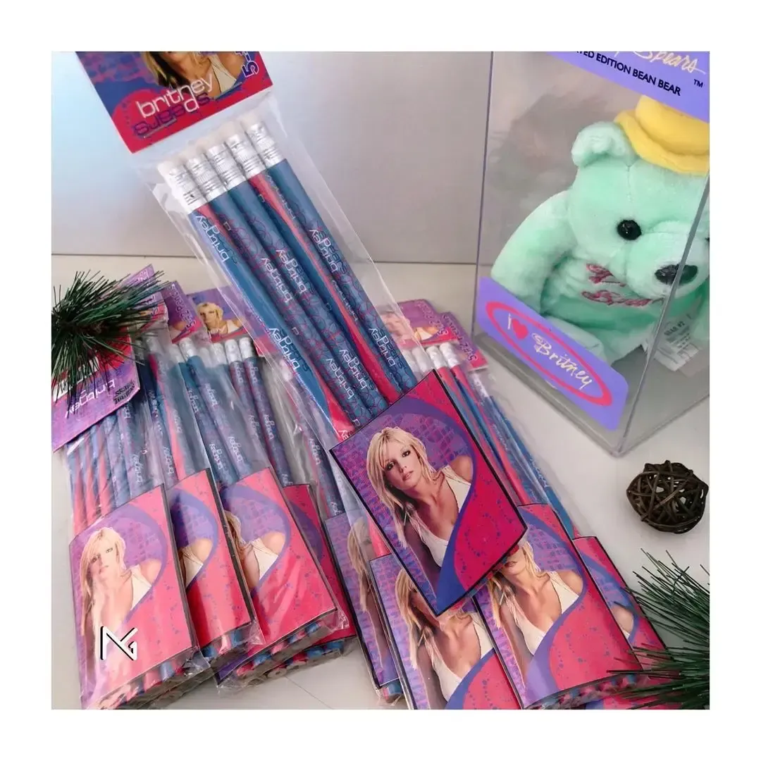 Set de 4 lápices oficiales 2,002 Britney Spears 